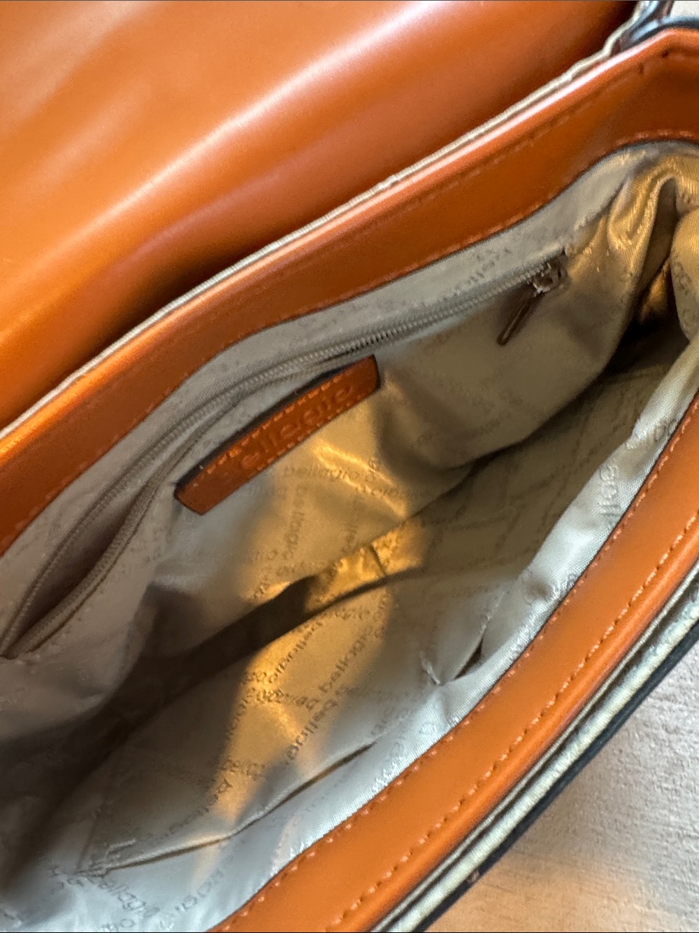 Tan Crossbody Bag with Stud Trim - Picture 6 of 8